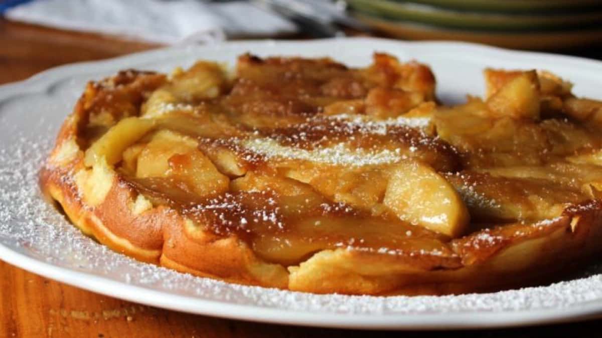 Crêpe allemande aux pommes