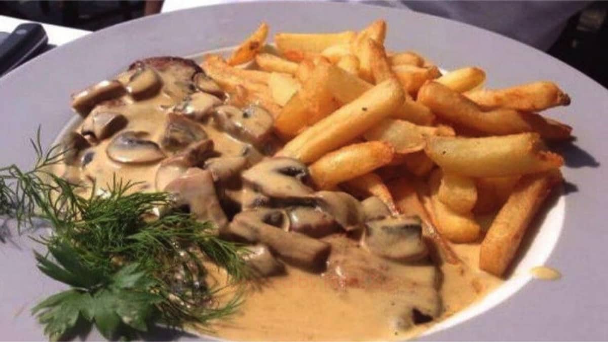 Escalope Normande aux champignons et crème fraîche