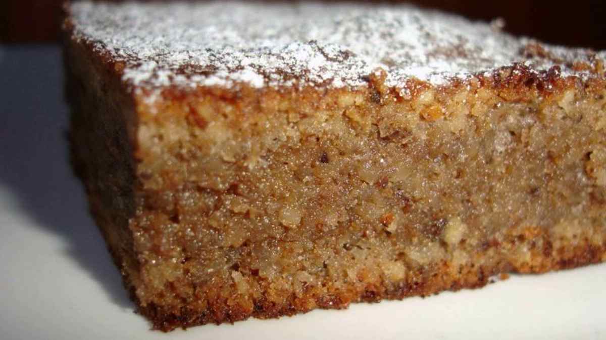 Gâteau fondant aux noix