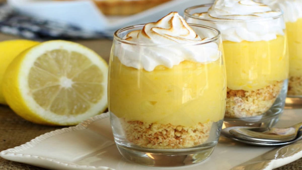 Tarte au citron meringuée en verrine