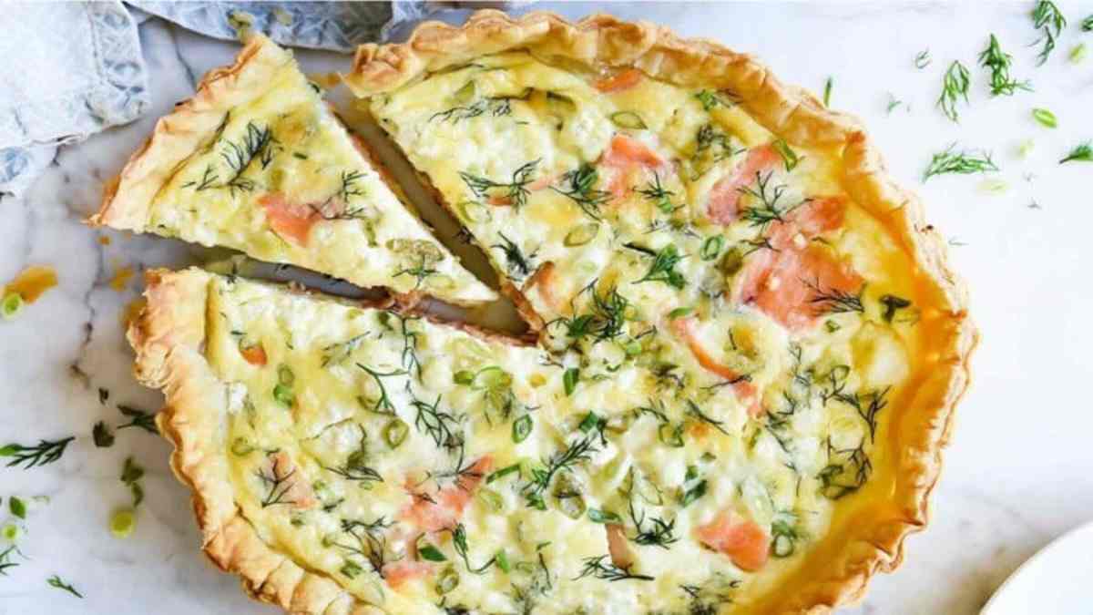 Quiche sans pâte au saumon fumé et courgettes