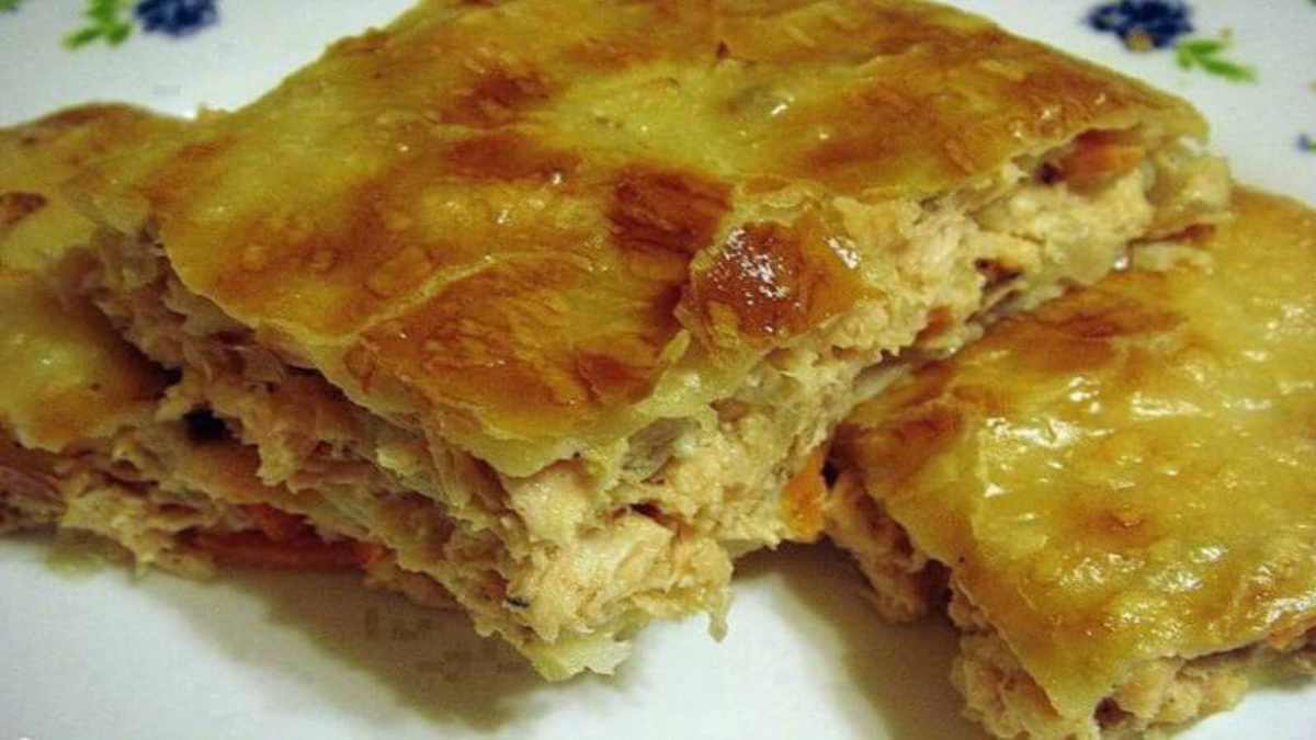 Feuilleté de poulet aux champignons et à l’ail