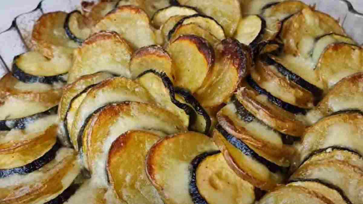 Gratin de pommes de terre et courgettes