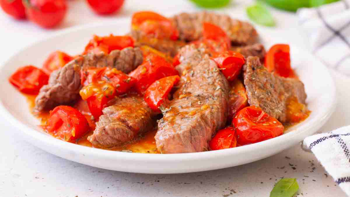 viande à la tomate cerise