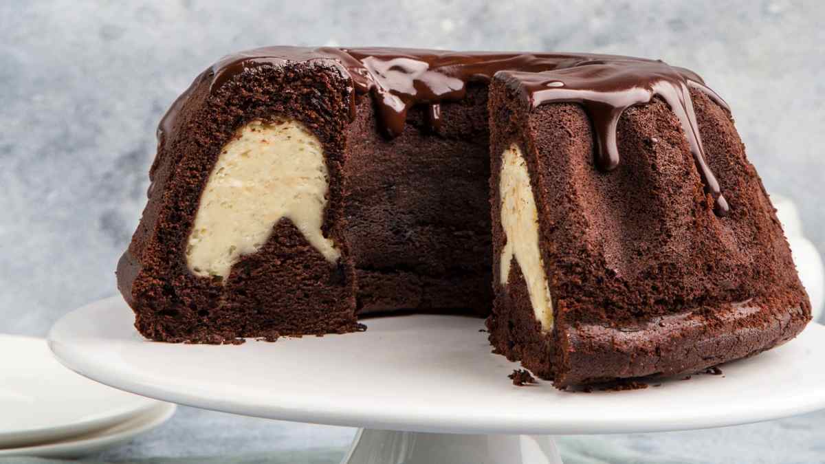 Gâteau au cacao au cœur crémeux