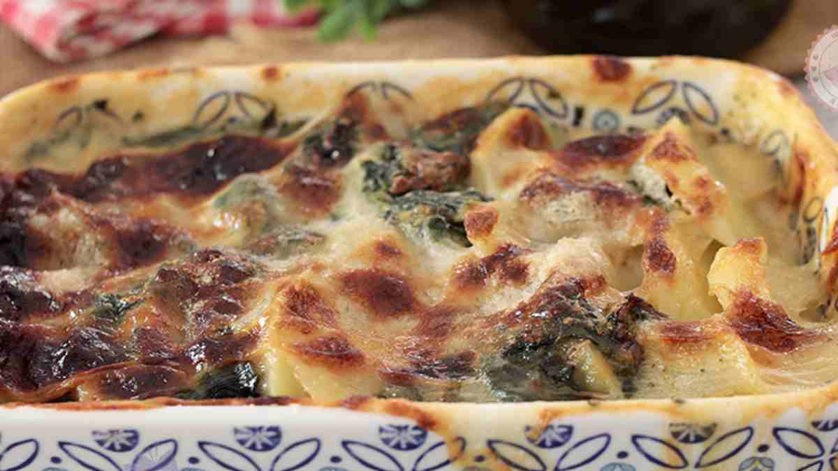Gratin de pommes de terre et épinards